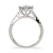 Karina Round Cut Pave 6 Prong Engagement Ring Setting - Nivetta